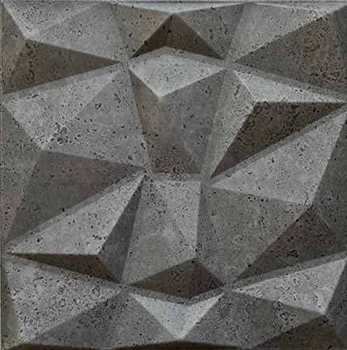 3D Wandpaneele Dekoren Wandverkleidung Deckenpaneele Platten Paneele Wanddeko Wandtattoos POLYSTYROL MATERIAL STYROPOR ARTIG 3D 4m²-16PCS Diamant Betonlook 42 3mm stärke von Eurodeco