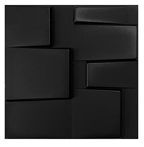 Eurodeco 3D Wandpaneele Dekoren Wandverkleidung Deckenpaneele Platten Paneele Wanddeko Wandtattoos POLYSTYROL MATERIAL STYROPOR ARTIG 3D 4m²-16PCS Tetris Black 3mm stärke von Eurodeco