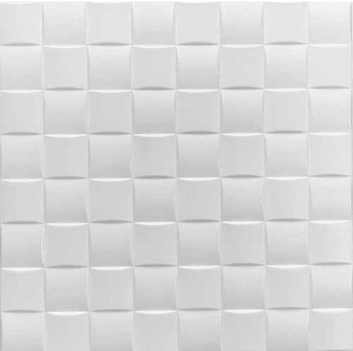 6qm / 3D Wandpaneele Wandverkleidung Deckenpaneele Platten Paneele Weiß POLYSTYROL MATERIAL (6qm = 24Stück) von Eurodeco