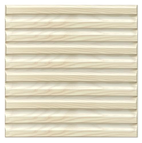 Eurodeco 8 PCS/2 m² 3D Paneele PVC Kunststoffpaneele Wandpaneele Gaming Zimmer Wand Decke 3D Optik Lamellen White Wooden (8) PVC 3D Platten von Eurodeco