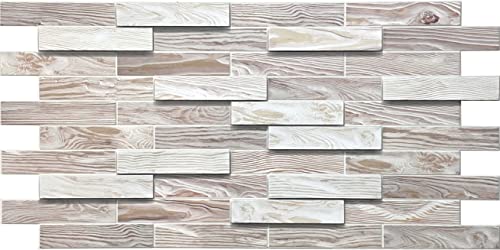 ca. 7qm/15 Stück 3D PVC FLIESEN Wandpaneele Wandverkleidung PVC-Verkleidung Holz oder Stein Imitat 1 mm stärke! von Eurodeco