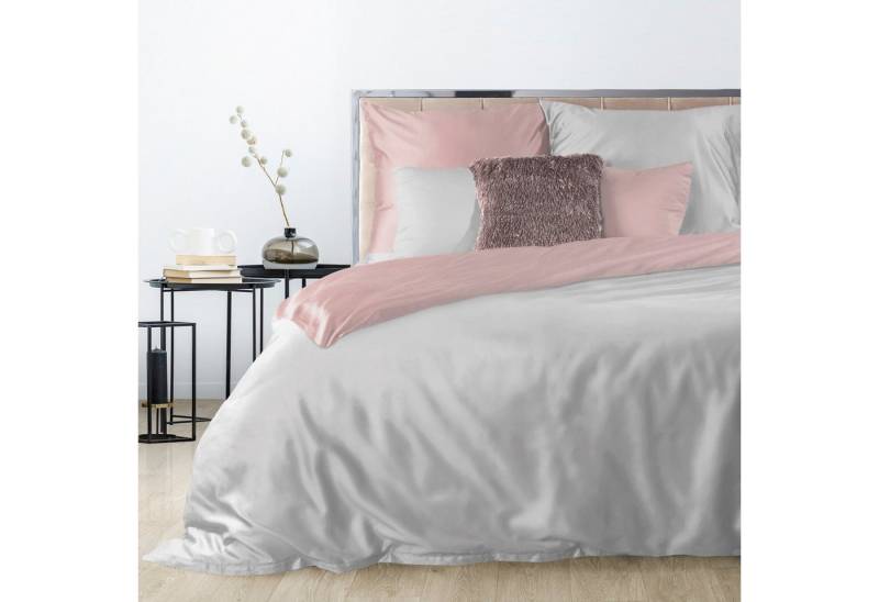 Eurofirany Bettwäsche Bettwäschegarnitur Ehebett mit Seidenglanz Makosatin Satinbaumwolle, Baumwolle, Hochwertige Bettwäsche, klassisch, musterlos von Eurofirany