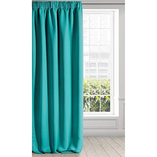 Eurofirany Logan Vorhang Blickdicht, Blackout, Satin Verdunkelungsvorhang mit Kräuselband-1 STK. Elegant, Glatt, Einfarbig, Wohnzimmer, Schlafzimmer, Türkis, 135x270 cm Eurofirany Logan Vorhang Blickdicht, Blackout, Satin Verdunkelungsvorhang mit Kräuselband-1 STK. Elegant, Glatt, Einfarbig, Wohnzimmer, Schlafzimmer, Türkis, 135x270 cm von Eurofirany
