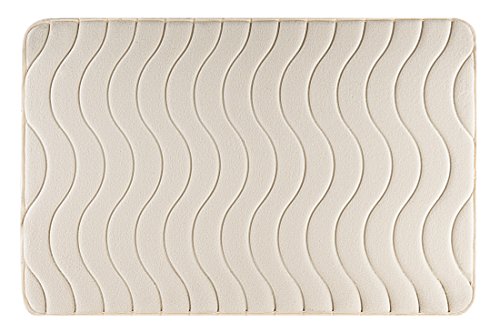 Eurofirany Badematte Wave, 60x90, cremig, Stoff, 90 x 60 x 3 cm von Eurofirany