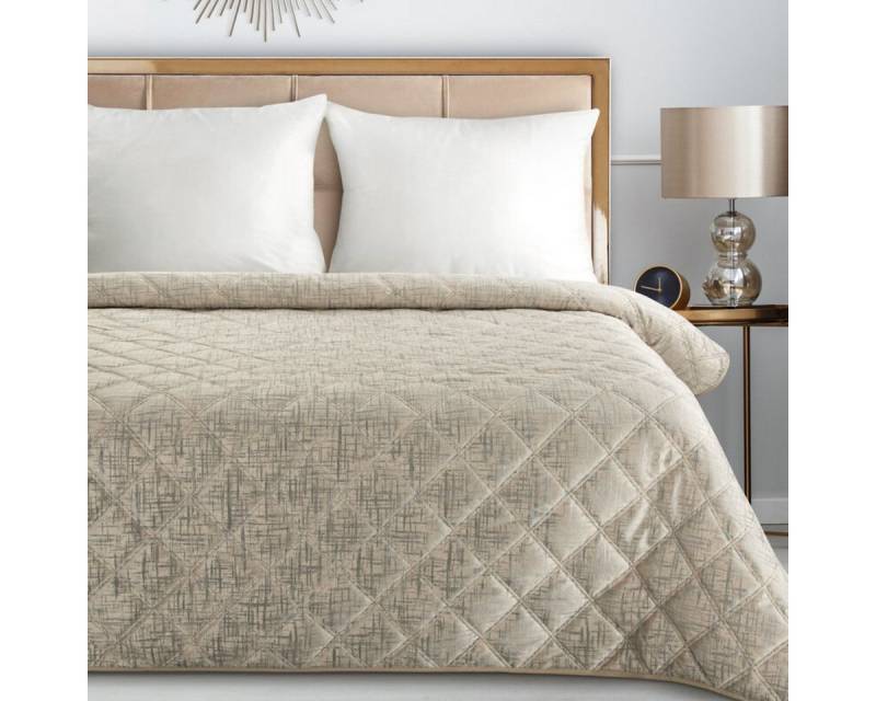 Eurofirany Bettüberwurf 220x240 cm, samtige Oberfläche, Premium-Kollektion von Eurofirany