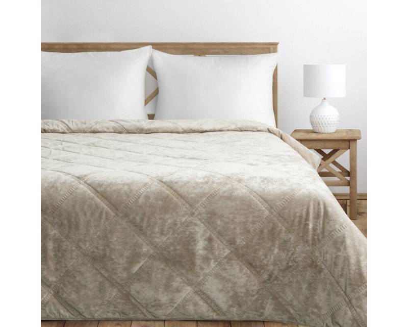 Eurofirany Bettüberwurf Flauschige Samt Tagesdecke 220x240cm, gesteppt, mit Rautenmuster Eurofirany Bettüberwurf Flauschige Samt Tagesdecke 220x240cm, gesteppt, mit Rautenmuster von Eurofirany