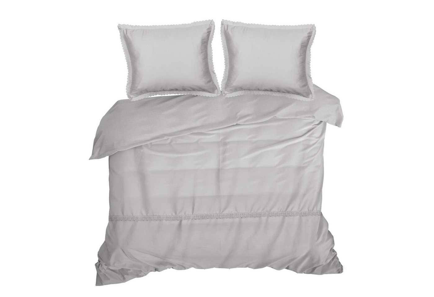 Eurofirany Bettwäsche Bettwäsche-Set aus Baumwollsatin mit Spitze, 100% Baumwolle, Hochwertige Bettwäschegarnitur Retro Stil 3 TLG Doppelbett Eurofirany Bettwäsche Bettwäsche-Set aus Baumwollsatin mit Spitze, 100% Baumwolle, Hochwertige Bettwäschegarnitur Retro Stil 3 TLG Doppelbett von Eurofirany