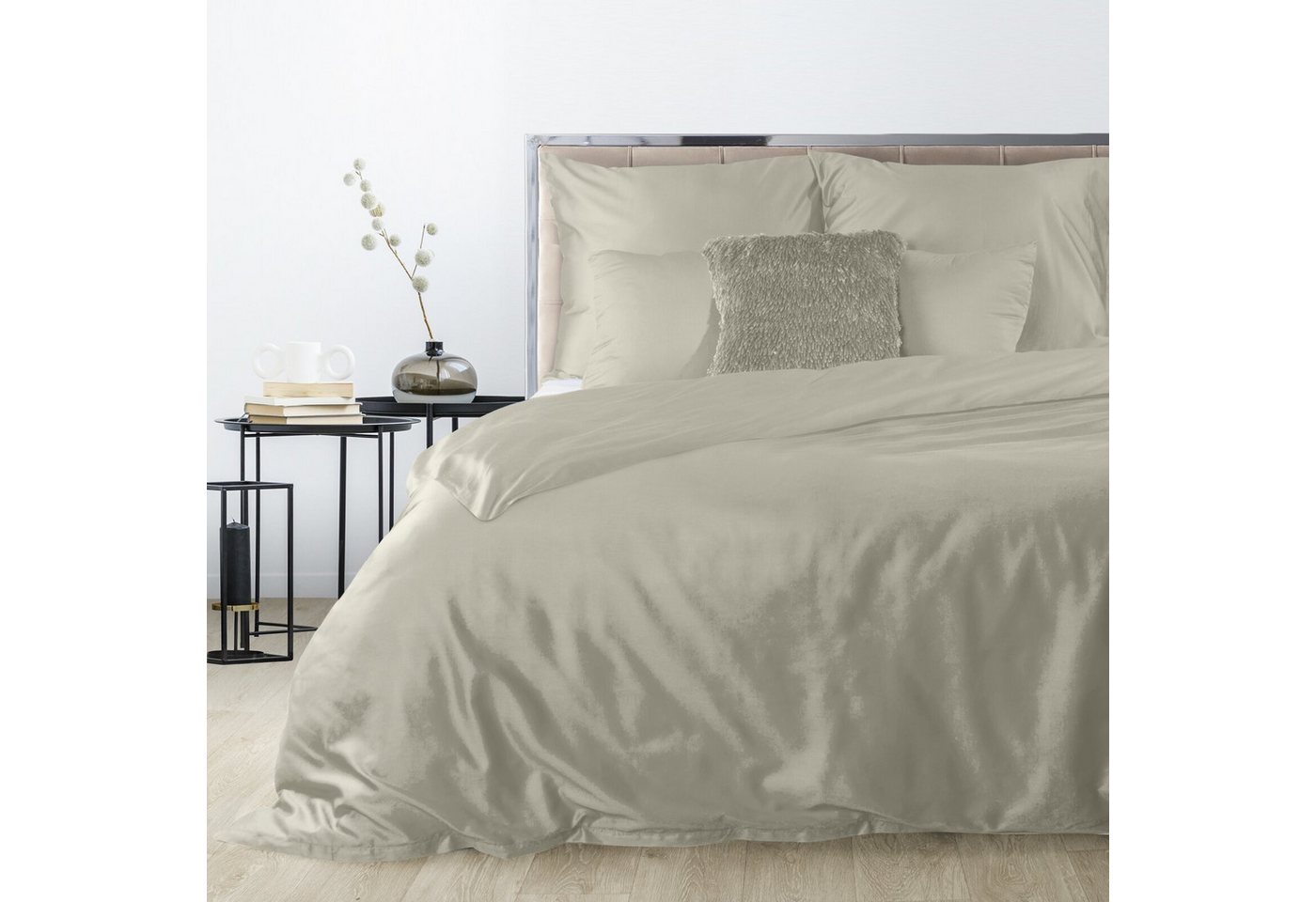 Eurofirany Bettwäsche Bettwäschegarnitur Ehebett mit Seidenglanz Makosatin Satinbaumwolle, Baumwolle, Hochwertige Bettwäsche, klassisch, musterlos Eurofirany Bettwäsche Bettwäschegarnitur Ehebett mit Seidenglanz Makosatin Satinbaumwolle, Baumwolle, Hochwertige Bettwäsche, klassisch, musterlos von Eurofirany