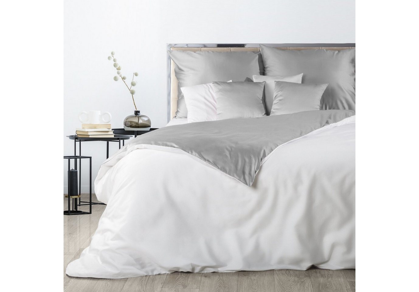 Eurofirany Bettwäsche Bettwäschegarnitur Ehebett mit Seidenglanz Makosatin Satinbaumwolle, Baumwolle, Hochwertige Bettwäsche, klassisch, musterlos Eurofirany Bettwäsche Bettwäschegarnitur Ehebett mit Seidenglanz Makosatin Satinbaumwolle, Baumwolle, Hochwertige Bettwäsche, klassisch, musterlos von Eurofirany