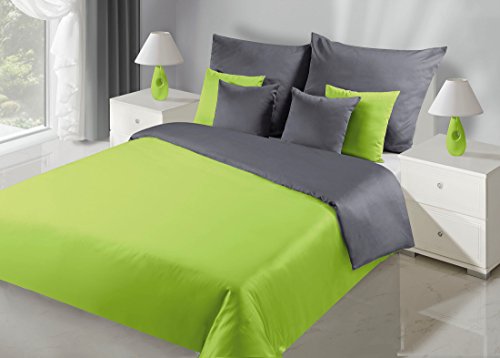Eurofirany Bettwäsche-Sets, Mako-Satin, grün. Stahl, 220x155 Eurofirany Bettwäsche-Sets, Mako-Satin, grün. Stahl, 220x155 von Eurofirany