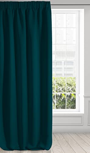 Eurofirany Logan Vorhang Blickdicht, Blackout, Satin Verdunkelungsvorhang mit Kräuselband-1 STK. Elegant, Glatt, Einfarbig, Wohnzimmer, Schlafzimmer, Petrol, 135x270 cm Eurofirany Logan Vorhang Blickdicht, Blackout, Satin Verdunkelungsvorhang mit Kräuselband-1 STK. Elegant, Glatt, Einfarbig, Wohnzimmer, Schlafzimmer, Petrol, 135x270 cm von Eurofirany