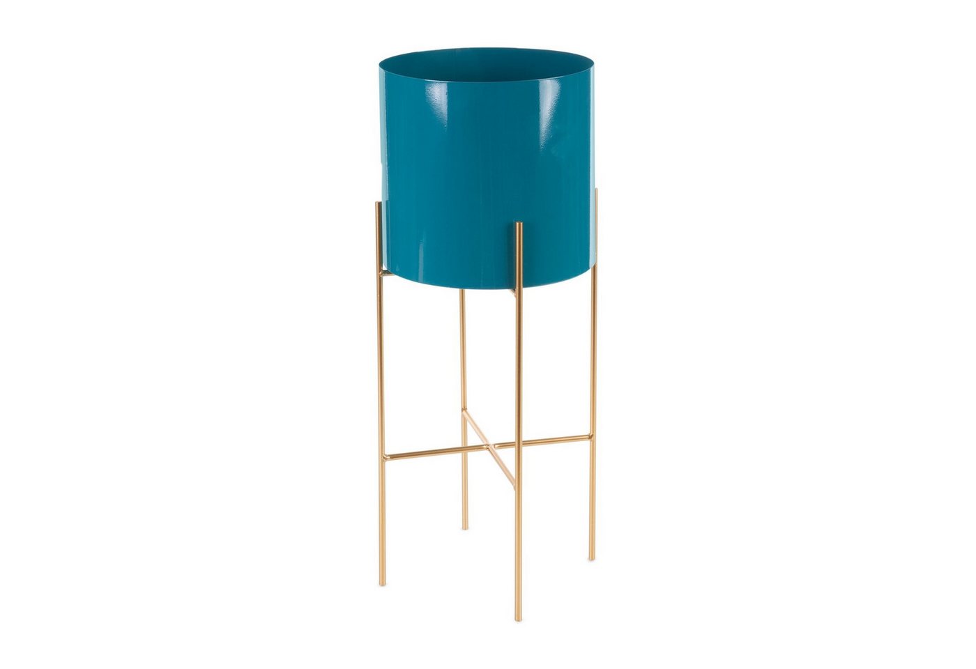 Eurofirany Blumentopf Blumentopf, Blumetopf mit elegantem Ständer aus Metall Gold Schwarz Weiß Blau Eurofirany Blumentopf Blumentopf, Blumetopf mit elegantem Ständer aus Metall Gold Schwarz Weiß Blau von Eurofirany