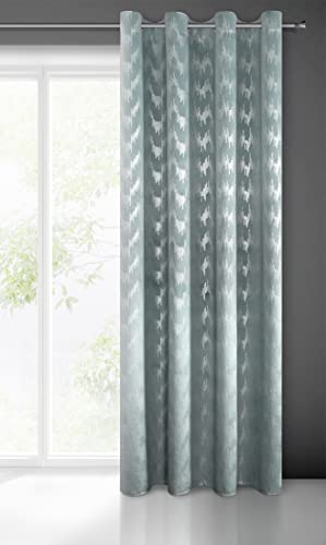 Eurofirany CHILL Samt Vorhang Marine mit Silber Pailletten Muster, Ösen, 1 STK., Velvet, Samtvorhang Blickdicht Prachtvolle Eleganz, Gemustert, Modern, für Wohnzimmer, Schlafzimmer, 140x250cm Eurofirany CHILL Samt Vorhang Marine mit Silber Pailletten Muster, Ösen, 1 STK., Velvet, Samtvorhang Blickdicht Prachtvolle Eleganz, Gemustert, Modern, für Wohnzimmer, Schlafzimmer, 140x250cm von Eurofirany