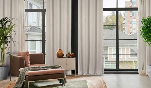 Eurofirany Carlo Schwer 340 g/m2 Blackout Vorhang mit Ösen 1 STK. Thermovorhang Blickdicht Wärmeisolierender Kälteschutz Verdunklungsgardine Abdunkeln Wohnzimmer Schlafzimmer 135x250 cm, Beige, 386925 von Eurofirany