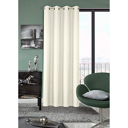 Eurofirany Cremig Creme Ösen Einfarbig Matt Glatt Vorhänge Leinwandbindung Gardine 1 STK. Hell Modern Minimalistisch Wohnzimmer Schlafzimmer, Polyester, 140x250 cm Eurofirany Cremig Creme Ösen Einfarbig Matt Glatt Vorhänge Leinwandbindung Gardine 1 STK. Hell Modern Minimalistisch Wohnzimmer Schlafzimmer, Polyester, 140x250 cm von Eurofirany
