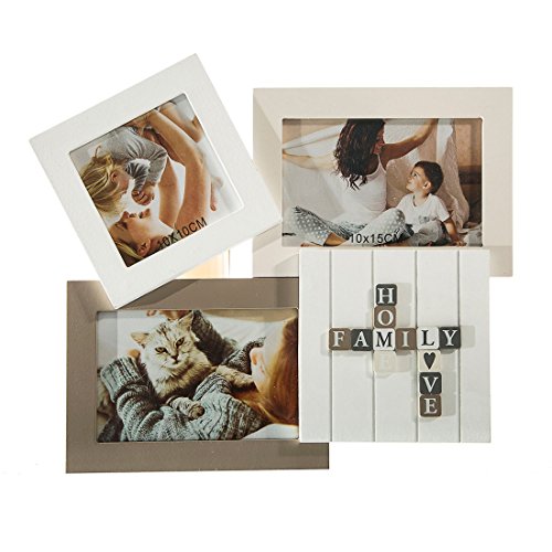 Eurofirany Photo Frame, Holz, White, 33 x 28 x 2 cm von Eurofirany