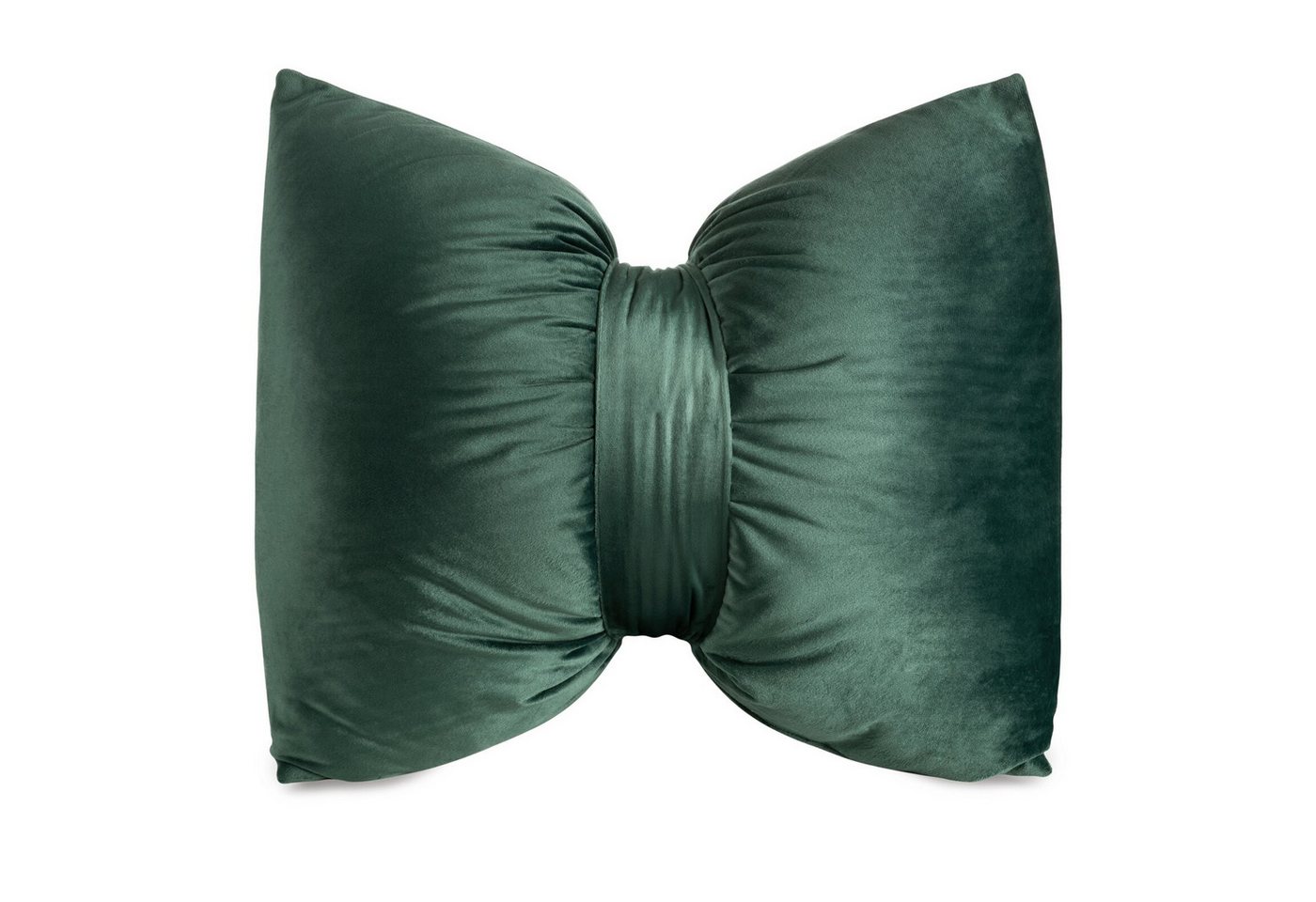 Eurofirany Dekokissen Samt-Dekokissen „Schleife“, 45x55 cm, 100 % Polyester, 200 g/m², weich & elegant von Eurofirany