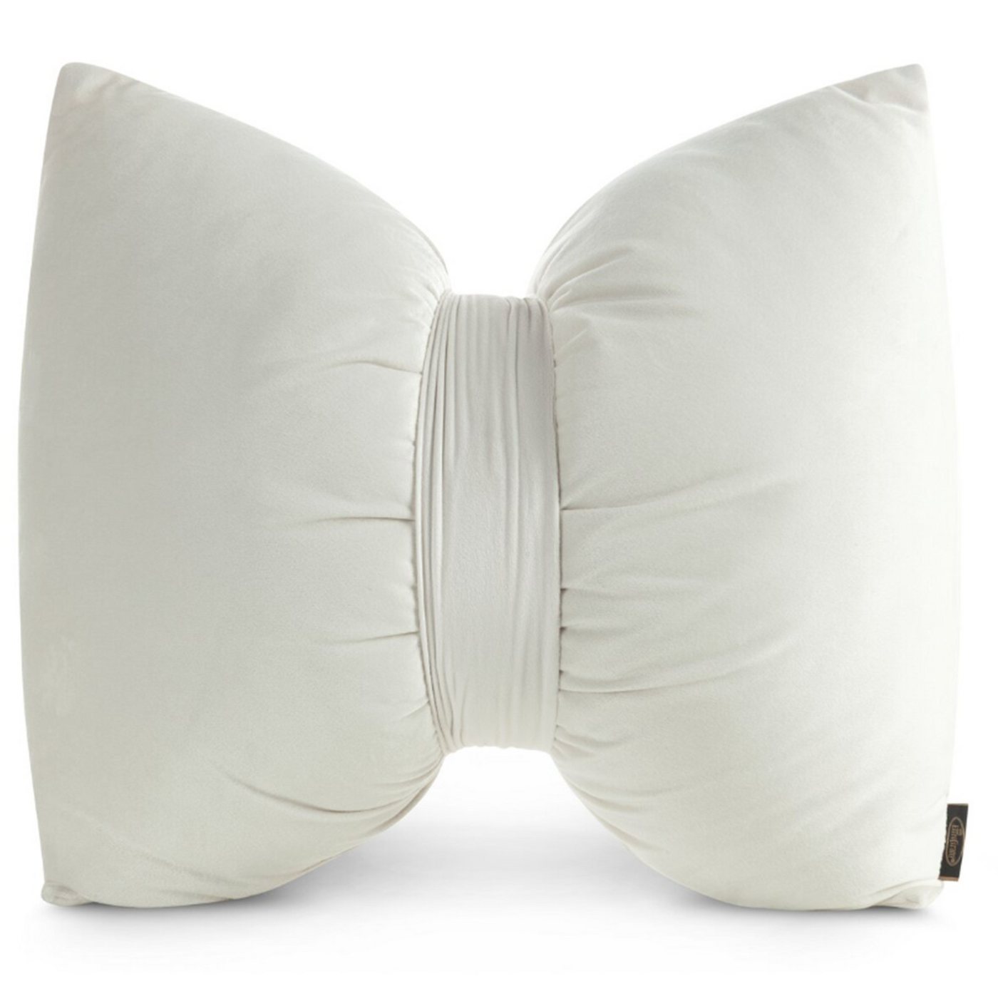 Eurofirany Dekokissen Samt-Dekokissen „Schleife“, 45x55 cm, 100 % Polyester, 200 g/m², weich & elegant von Eurofirany