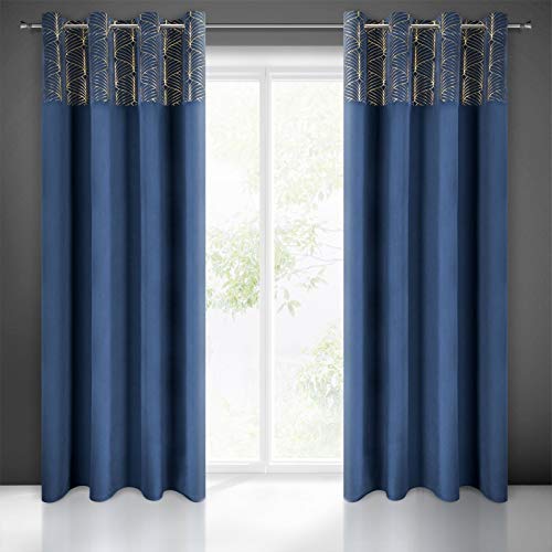 Eurofirany Dekorative Vorhänge Samt Geometrisches Muster Modern Ösen Fensterdekoration Samtvorhänge Schwarz Silber Weiß Rosa Graphit von Eurofirany