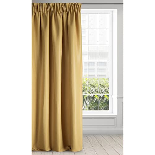 Eurofirany Essme Vorhang Glänzend Kräuselband Glatt Trend Elegant Hochwertig Schlafzimmer Wohnzimmer, Goldgelb, 140X270 cm Eurofirany Essme Vorhang Glänzend Kräuselband Glatt Trend Elegant Hochwertig Schlafzimmer Wohnzimmer, Goldgelb, 140X270 cm von Eurofirany
