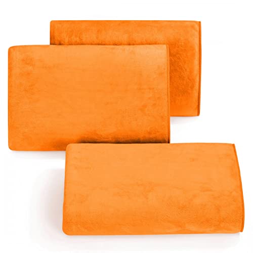 Eurofirany Handtuch Mikrofaser Schnelltrocknend Weich Schlicht Set 3-er Pack Oeko-Tex Sporthandtuch und Strandhandtuch von Eurofirany