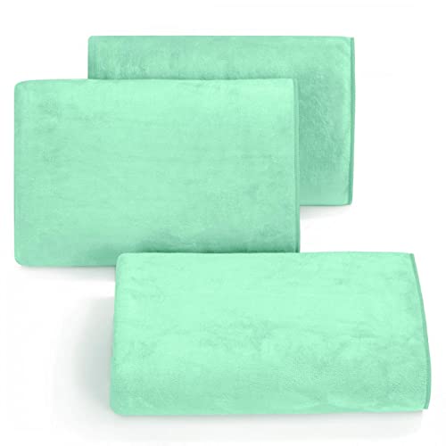 Eurofirany Handtuch Mikrofaser Schnelltrocknend Weich Schlicht Set 3-er Pack Oeko-Tex Sporthandtuch und Strandhandtuch von Eurofirany