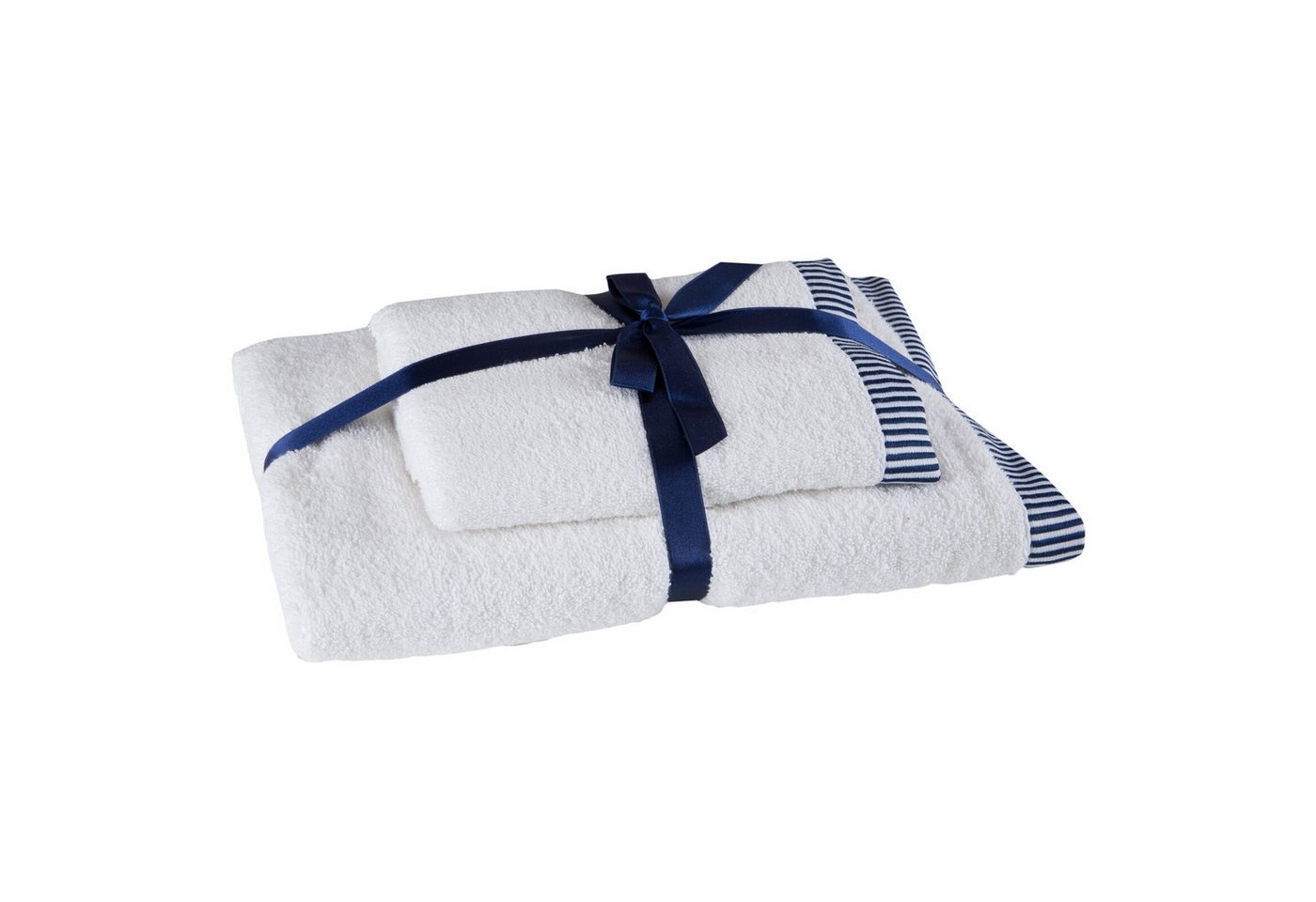 Eurofirany Handtuch Set Eleganter 2er Set Handtuch und Badetuch, Baumwolle, Streifen Bordüre, elegante Verpackung Eurofirany Handtuch Set Eleganter 2er Set Handtuch und Badetuch, Baumwolle, Streifen Bordüre, elegante Verpackung von Eurofirany