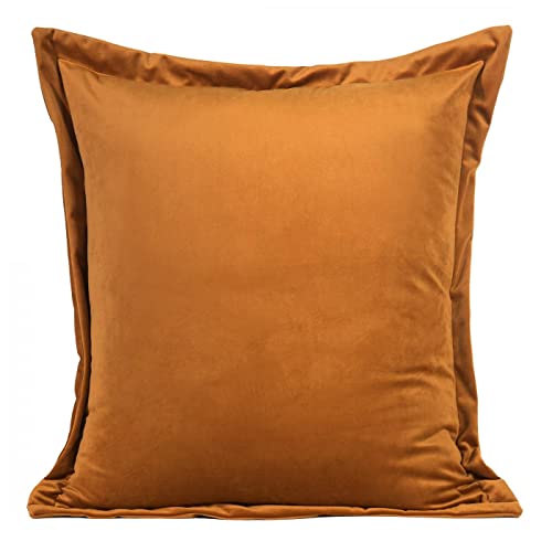 Eurofirany Kissenbezüge Kissenhüllen Couchkissenbezüge Sofakissenbezüge Dekorationskissen Doppelpack 2er Set Kopfkissenbezüge Dekokissen Sitzkissen, Velvet, Orange, 45X45 cm, 2 von Eurofirany