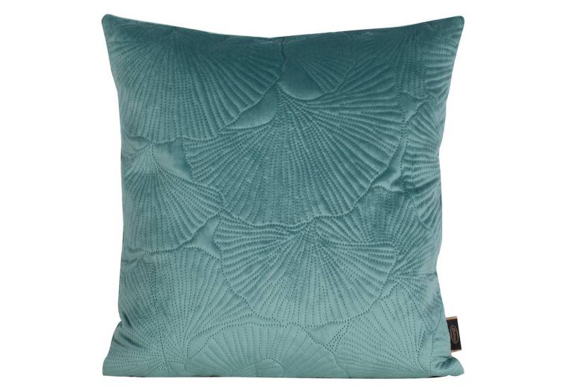 Eurofirany Kissenbezüge VELVET Ginkgo Steppung, Dekorative Sofakissen Gestepptes Muster Ginko Blätter von Eurofirany