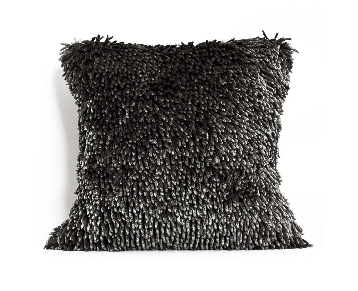 Eurofirany Kissenbezug Dekokissen Shaggy 40x40 cm – weicher Kissenbezug mit Fransen, dekorative Kissenhülle langhaarige Dekokissen von Eurofirany