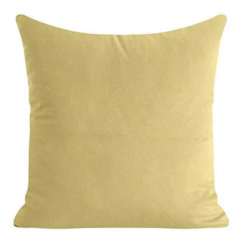 Eurofirany Kissenhülle Kissenbezug Couchkissen Sofakissen Bettkissen Zimmerdekoration Elegant Edel Exklusiv Samt Velvet Weich, Senf, 40x40cm, 2 von Eurofirany