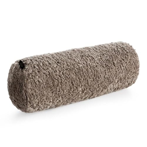 Eurofirany Kopfkissen NACKENROLLE Bouclé Zylindriches Kissen Weiches Dekokissen Flauschiges (beige) von Eurofirany
