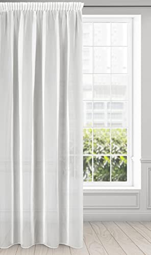 Eurofirany Lucy Voile-Vorhang, Elfenbein, 140 x 300 cm von Eurofirany