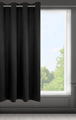 Eurofirany Logan Vorhang Blickdicht, Blackout, Satin Verdunkelungsvorhang mit Ösen -1 STK. Ösenvorhang, Elegant, Glatt, Einfarbig, Wohnzimmer, Schlafzimmer, 140x175 cm, Schwarz Eurofirany Logan Vorhang Blickdicht, Blackout, Satin Verdunkelungsvorhang mit Ösen -1 STK. Ösenvorhang, Elegant, Glatt, Einfarbig, Wohnzimmer, Schlafzimmer, 140x175 cm, Schwarz von Eurofirany