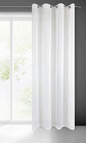 Eurofirany Lucy Voile-Vorhang, Weiß, 140 x 250 cm von Eurofirany