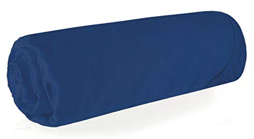 Eurofirany Makosatin Spannbetttuch Spannbettlaken Bettlaken Bettücher Nova3 Baumwolle Farben Laken Mako (Dunkellblau, 220 x 200 cm) von Eurofirany