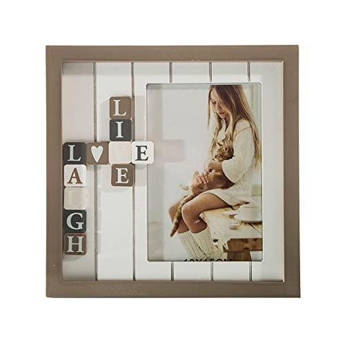 Eurofirany Photo Frame, Holz, White, 20 x 20 x 1 cm von Eurofirany