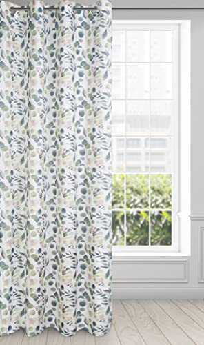 Eurofirany ROSALI Mikrofasern Vorhang mit Blumenmuster und Ösen - 1 STK. Gardine Luftig Leicht Halbtransparent Gemustert 140x250cm Weiß und Stahl Eurofirany ROSALI Mikrofasern Vorhang mit Blumenmuster und Ösen - 1 STK. Gardine Luftig Leicht Halbtransparent Gemustert 140x250cm Weiß und Stahl von Eurofirany