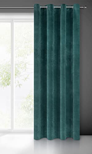 Eurofirany Villa Vorhang Samt Velvet Weich 10 Ösen-1 Stk. Edel Gardine Dick 290 g/m2 Elegant Glatt Einfarbig Flauschig Modern Klassisch Wohnzimmer Schlafzimmer Lounge, Dunkeltrürkis, Jade, 140x250cm Eurofirany Villa Vorhang Samt Velvet Weich 10 Ösen-1 Stk. Edel Gardine Dick 290 g/m2 Elegant Glatt Einfarbig Flauschig Modern Klassisch Wohnzimmer Schlafzimmer Lounge, Dunkeltrürkis, Jade, 140x250cm von Eurofirany