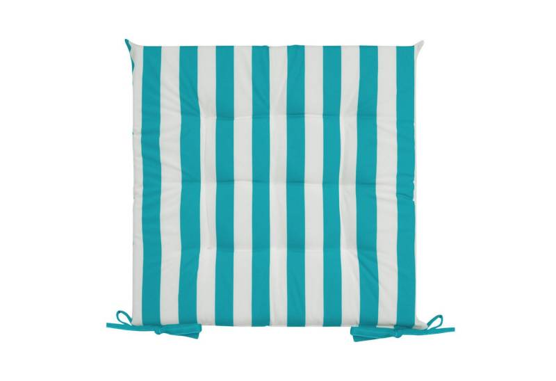 Eurofirany Stuhlkissen Wasserfeste Gartenkissen Gesteppte Punkte Einfarbig Gemustert 40x40 cm, Wasserdichte Sitzkissen Outdoor Kissen mit Schnürsenkeln von Eurofirany