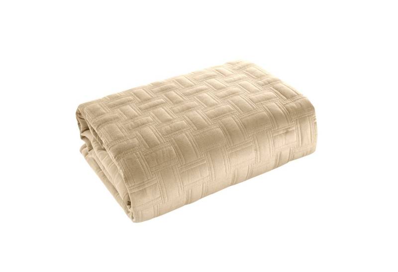 Eurofirany Tagesdecke RIA, Elegante Tagesdecke Velvet Sesseldecke Sofadecke Überwurf Samt von Eurofirany