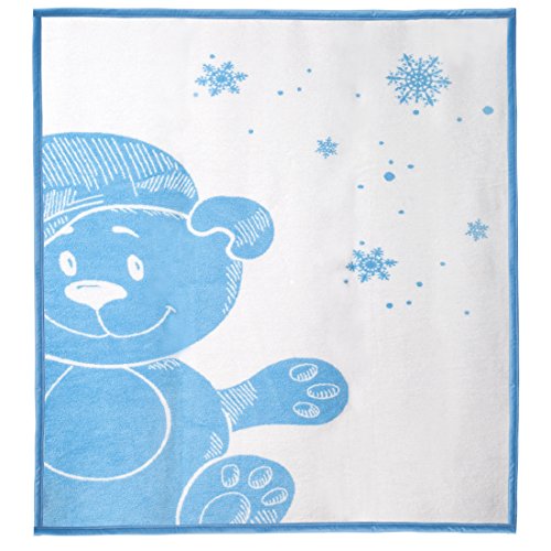 Eurofirany wärmende Kuscheldecke, Mikrofaser, Blau, 100 x 120 x 1 cm von Eurofirany