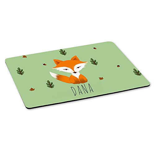 Eurofoto Gaming-Mousepad mit Namen Dana und Fuchs-Motiv | Gamer-Mousepad | Mausmatte | Mauspad von Eurofoto