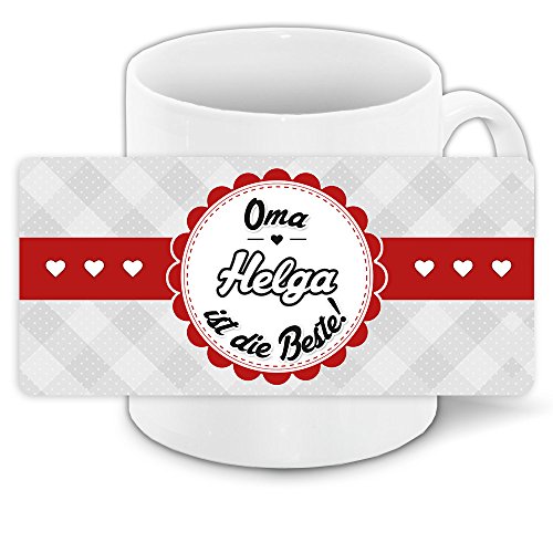 Tasse mit Spruch - Oma Helga ist die Beste - von Eurofoto