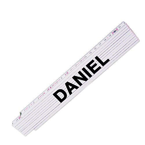 Zollstock mit Namen Daniel für Männer | Hochwertiges Marken-Metermaß | Glieder-Maßstab mit Namen bedruckt | Viele Namen zur Auswahl von Eurofoto
