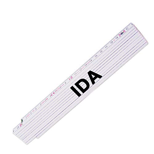 Zollstock mit Namen Ida für Frauen | Hochwertiges Marken-Metermaß | Glieder-Maßstab mit Namen bedruckt | Viele Namen zur Auswahl von Eurofoto