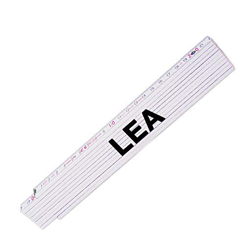 Zollstock mit Namen Lea für Frauen | Hochwertiges Marken-Metermaß | Glieder-Maßstab mit Namen bedruckt | Viele Namen zur Auswahl von Eurofoto