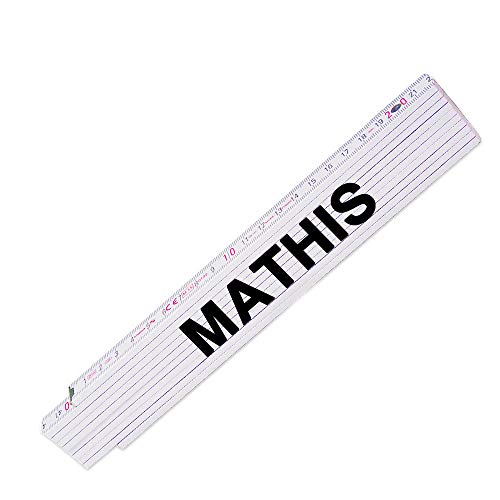 Zollstock mit Namen Mathis für Männer | Hochwertiges Marken-Metermaß | Glieder-Maßstab mit Namen bedruckt | Viele Namen zur Auswahl von Eurofoto