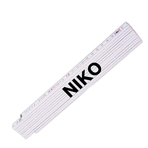 Zollstock mit Namen Niko für Männer | Hochwertiges Marken-Metermaß | Glieder-Maßstab mit Namen bedruckt | Viele Namen zur Auswahl von Eurofoto