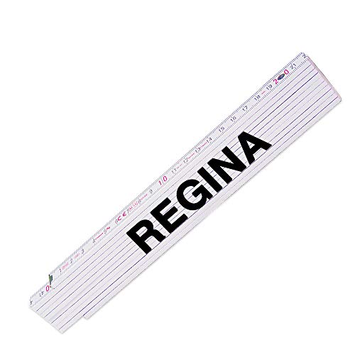 Zollstock mit Namen Regina für Frauen | Hochwertiges Marken-Metermaß | Glieder-Maßstab mit Namen bedruckt | Viele Namen zur Auswahl von Eurofoto